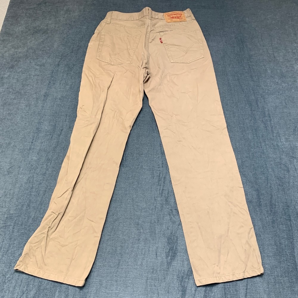 Vintage Levi's 751 Jeans Mens 30x30 Beige Denim Trendy Light Wash Straight Cozy